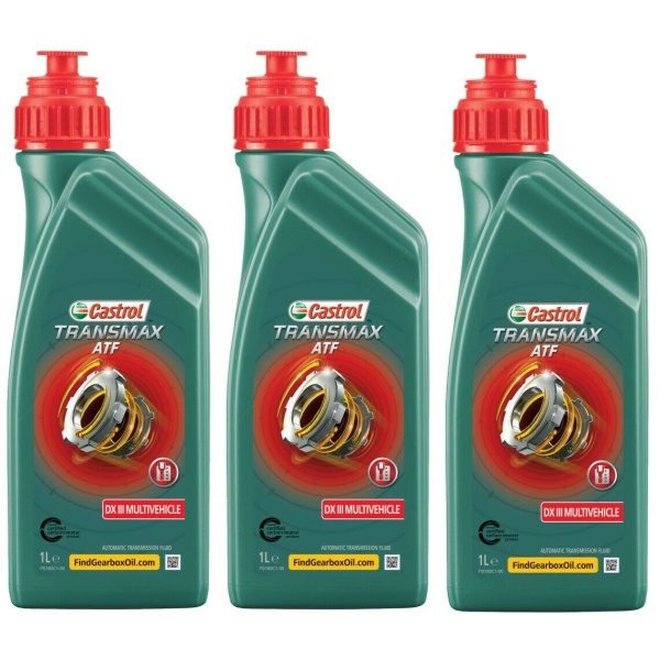 Set 3 Buc Ulei Transmisie Automata Castrol Transmax Atf Dx III Multivehicle 1L 15D675